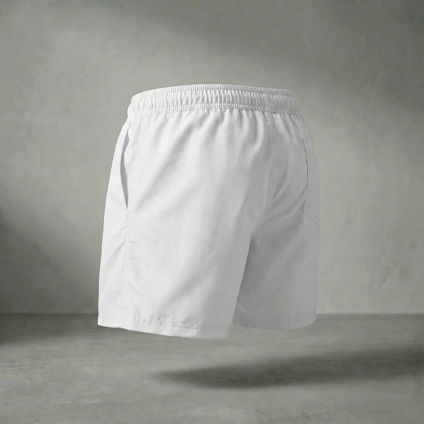 White Quick-Dry Swim Shorts