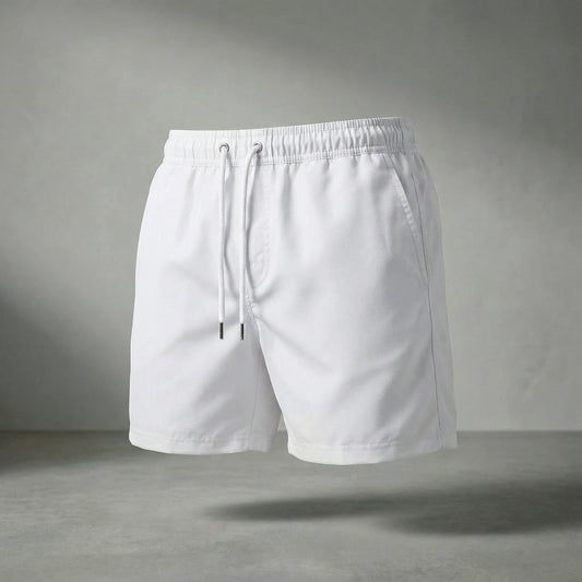 White Quick-Dry Swim Shorts
